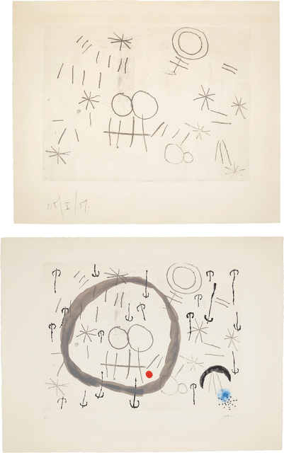 Joan Miró, ‘Giboulées (Hail Storm): two impressions’, 1960, Phillips