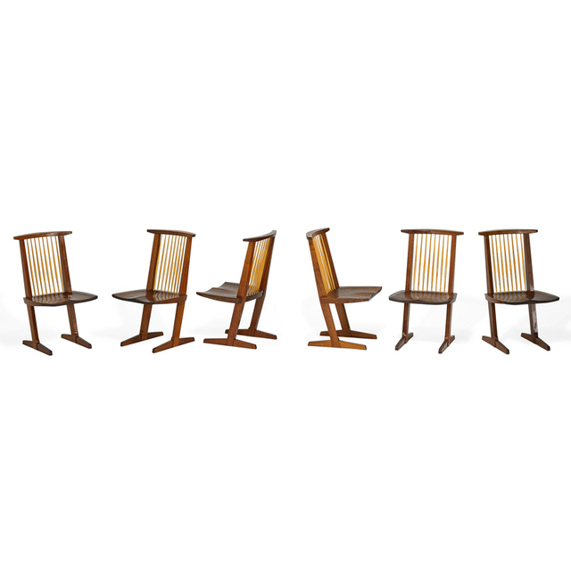 Mira Nakashima, ‘Set of six Conoid chairs, New Hope, PA’, 1994, Rago/Wright