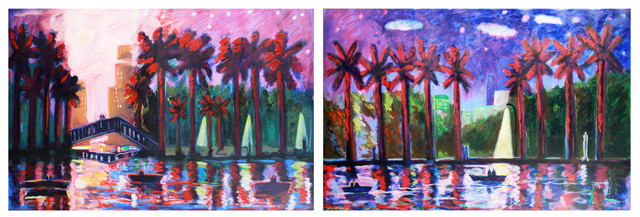 Carlos Almaraz, ‘Mystery in the Park I, Mystery in the Park II’, 1989, Robert Berman Gallery