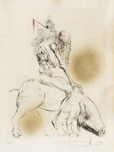 Salvador Dalí, ‘Femme au cochon (Field 69-1B; M&L 299k)’, 1968/1969, Forum Auctions