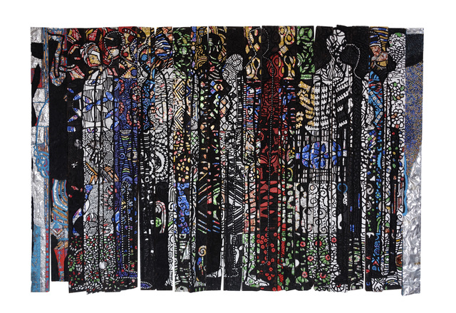Gerald Chukwuma, ‘People’s Paradise’, 2017, Painting, Mixed Media On Wood Panel, Belvedere Art Space