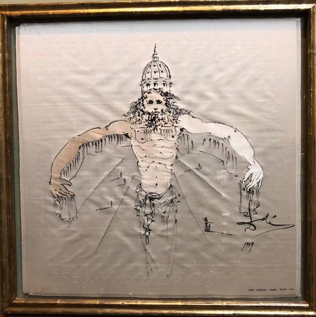 Salvador Dalí, ‘(after) Dali Rare Unusual Surrealist Silk Tapestry Weaving From Italy 1950’, 1950-1959, Lions Gallery