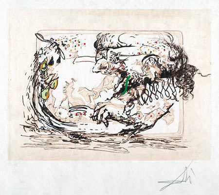 Salvador Dalí, ‘La Television (the Television Set)’, 1966-1967, Print, Etching, Puccio Fine Art