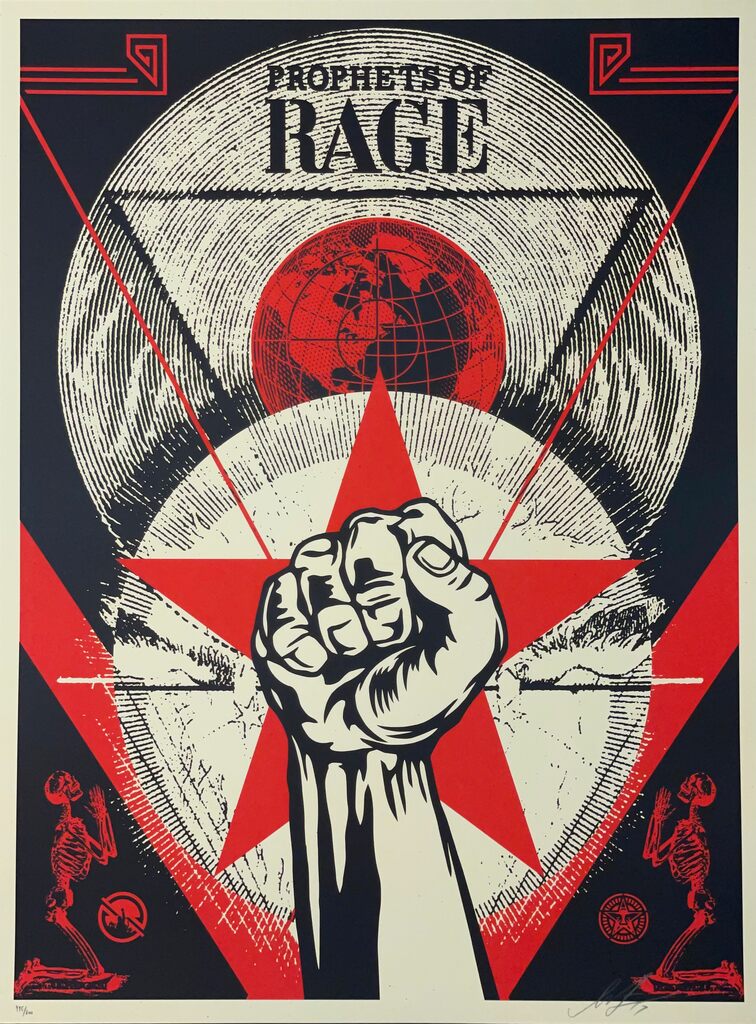 Shepard Fairey "Prophets Of Rage" Silkscreen Print Street Art