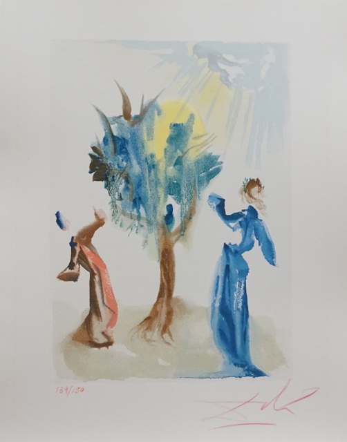 Salvador Dalí, ‘Divine Comedy Purgatory Canto 24’, 1967, Print, Woodcut, Fine Art Acquisitions Dali