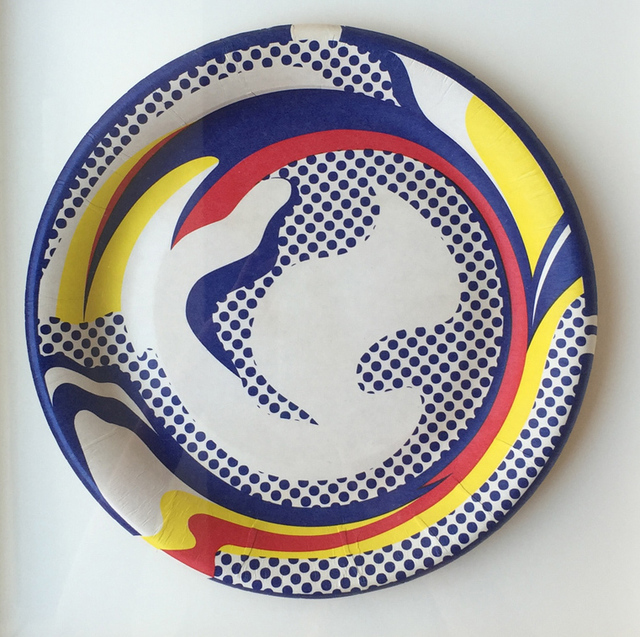 Roy Lichtenstein, ‘Paper Plate’, 1969, Print, Screenprint in yellow, red, and blue on white paper plate, Denis Bloch Fine Art