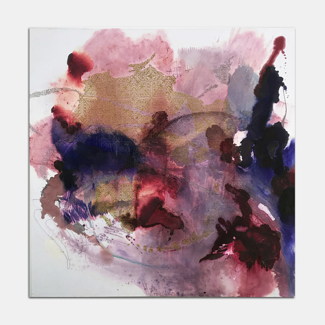 Yassine Mekhnache, ‘Wandering’, 2013, Painting, Ink and broidery on canvas, Galerie Openspace