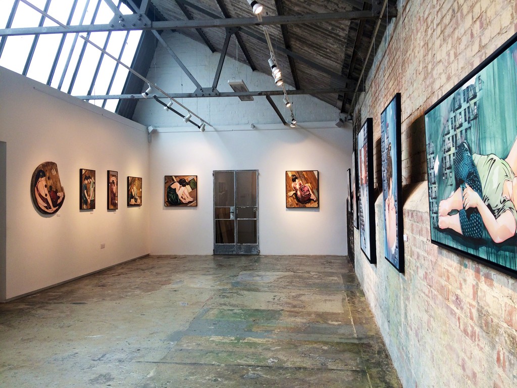 Taken in the second room of the gallery from a South-West angle. Shows range of colour and contrast that Jana& JS's pieces create and thus, filling the room. Taken in the second room of the gallery from a South-West angle. Shows range of colour and contrast that Jana& JS's pieces create and thus, filling the room.