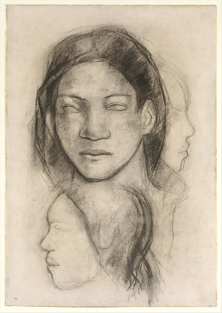 Paul Gauguin, ‘Tahitian Faces (Frontal View and Profiles)’, ca. 1899, The Metropolitan Museum of Art