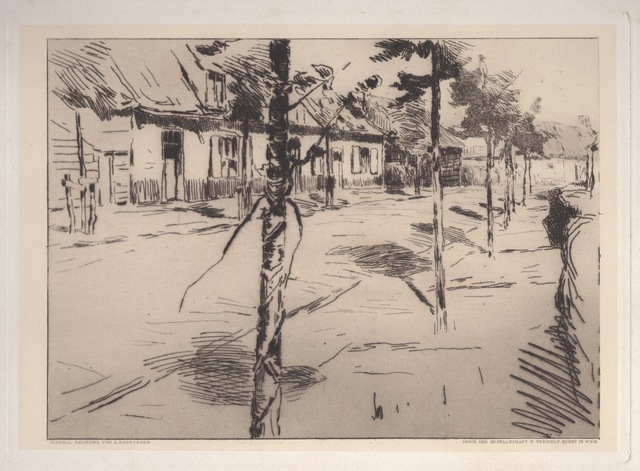 Albert Baertsoen, ‘A Street in Flanders’, ca. 1900, Hans den Hollander Prints