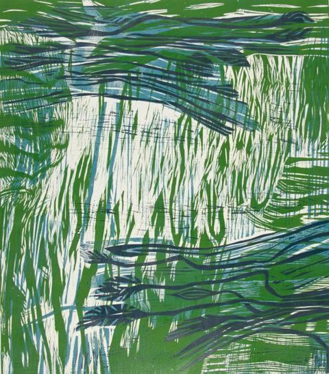 Michael Rich, ‘Spring Flowers and the Venetian Sea XII’, 2015, Print, Woodcut Monoprint, ARC Fine Art LLC