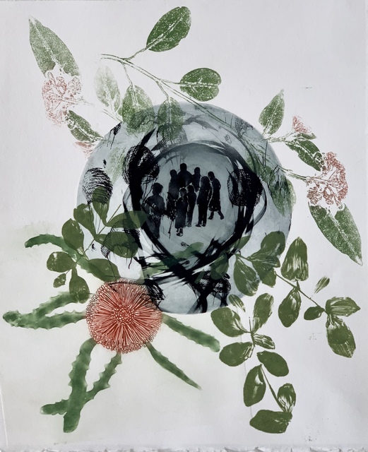 Trudy Rice, ‘A New Beginning’, 2019, Print, Solarplate Etching & Monotype, MELBOURNE STUDIOS #trudyrice & #lisasewards