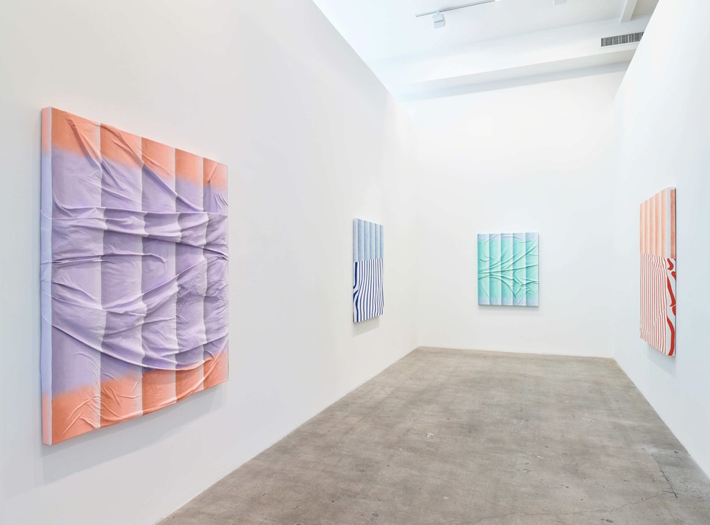 Installation view of "Transfigured." with paintings by Sarah Mikenis Installation view of "Transfigured." with paintings by Sarah Mikenis