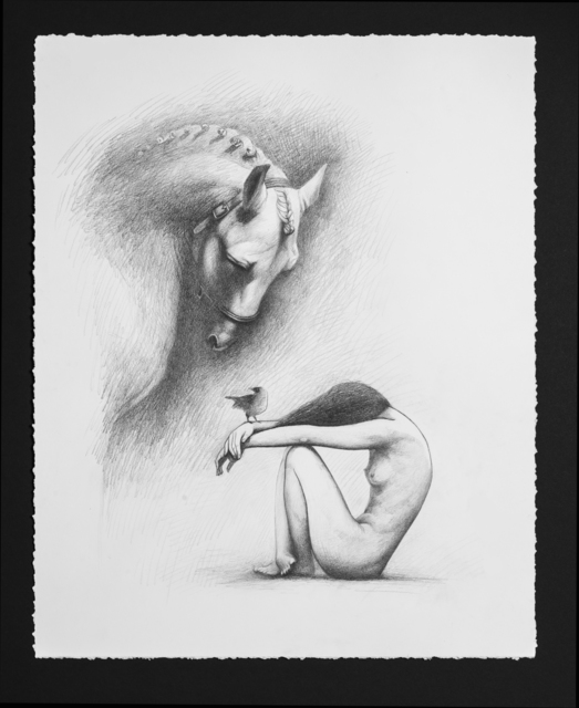 Jin Huang Powell, ‘Girl with Horse’, 2016, Art Village Gallery