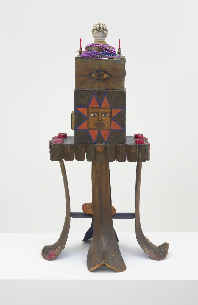 Betye Saar Mti, 1973, mixed media floor assemblage, 42.5 x 23.5 x 17.5 in (107.95 x 59.69 x 44.45 cm) verso Betye Saar Mti, 1973, mixed media floor assemblage, 42.5 x 23.5 x 17.5 in (107.95 x 59.69 x 44.45 cm) verso