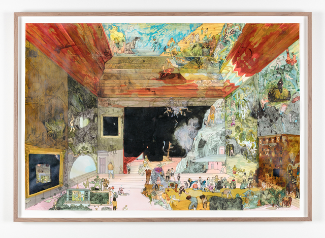 Peter Köhler, ‘The Room in Between’, 2019, Drawing, Collage or other Work on Paper, Ink and acrylic on paper, Galleri Magnus Karlsson