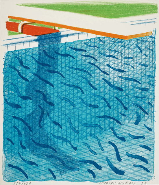 David Hockney, ‘Pool Made with Paper and Blue Ink for Book, from Paper Pools’, 1980, Phillips