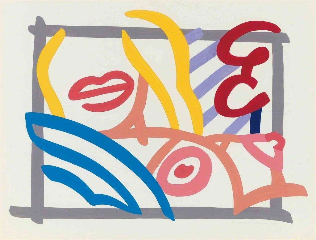 Tom Wesselmann - Study for Bedroom Blonde with Lavender Wallpaper