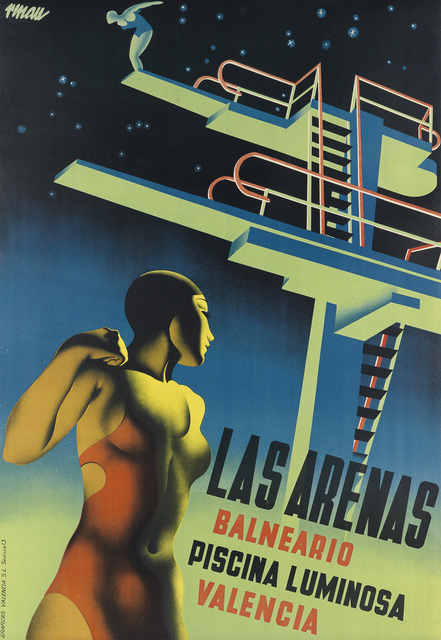 Josep Renau Montoro, ‘LAS ARENAS BALNEARIO PISCINA LUMINOSA’, 1932, Swann Auction Galleries