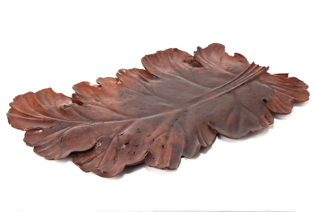 NON NAME, ‘Tray in the shape of a leaf 20 0081’, 1850~, Other, Wood, Yumekoubou Antique