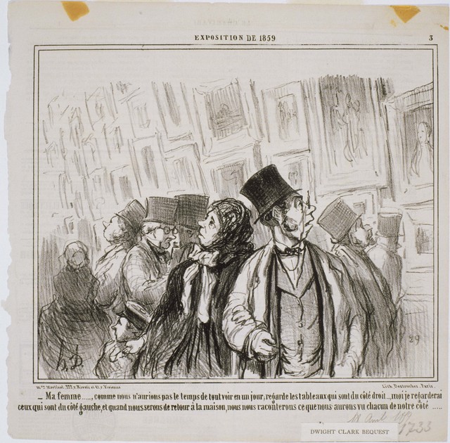 Honoré Daumier, ‘Exposition de 1859: Ma Femme… Comme nous n'aurions pas...’, 1859, Phillips Collection