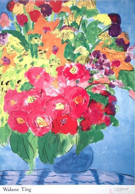 Walasse Ting 丁雄泉, ‘Flowers’, 1990, Print, Offset Lithograph, ArtWise