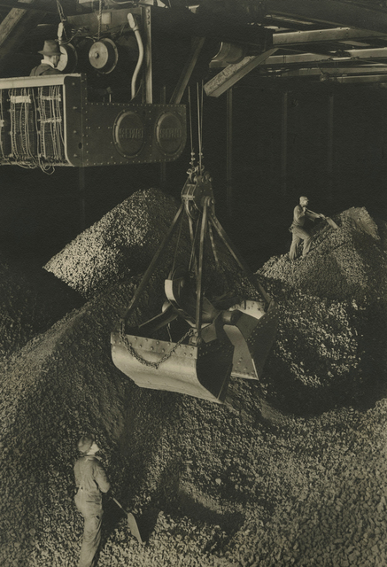 Margaret Bourke-White, ‘Industrial scene, giant hopper’, ca. 1930s, Photography, Toned gelatin silver print; printed c.1930s, Howard Greenberg Gallery