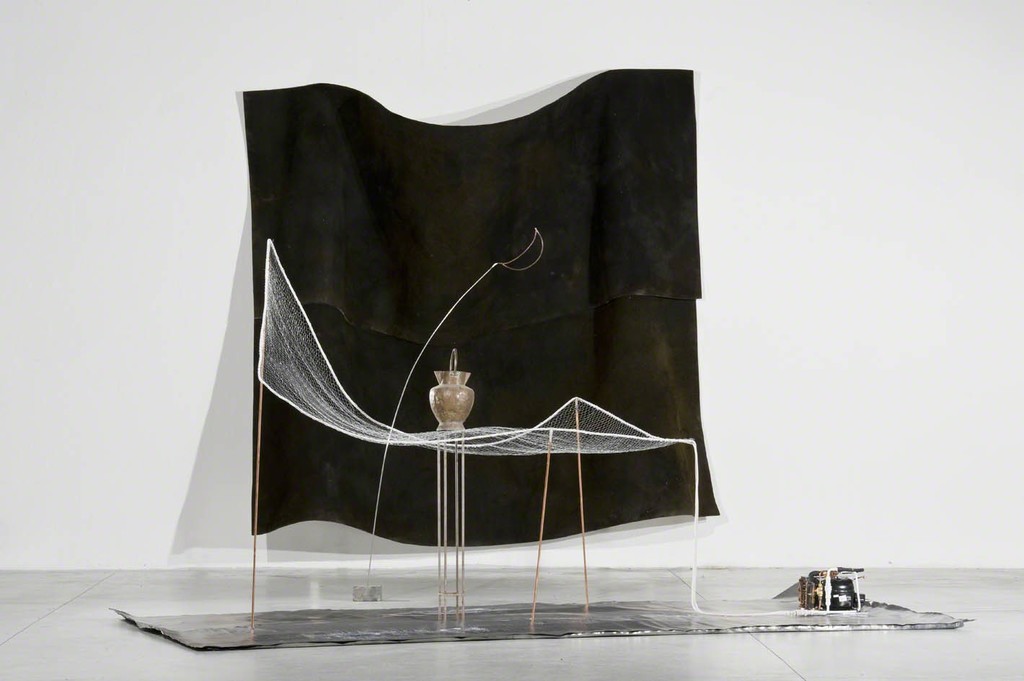 Untitled , 2010
Burnt felt, aluminium, lead, iron, copper, refrigeration unit, refrigerator motor Untitled , 2010
Burnt felt, aluminium, lead, iron, copper, refrigeration unit, refrigerator motor