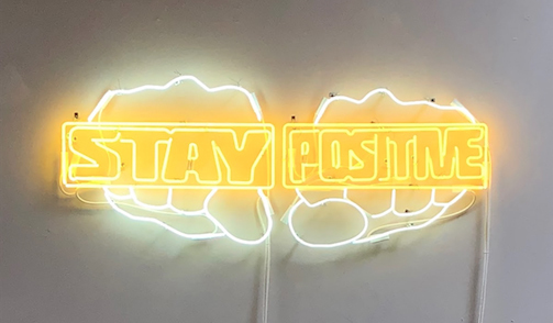 Derrick Adams, ‘Stay Positive’, 2018, Installation, Neon, LatchKey Gallery