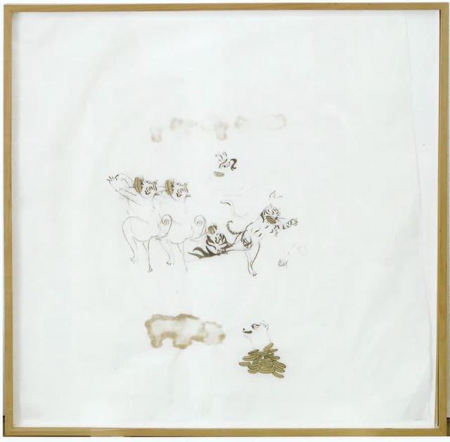Ellen Gallagher, ‘Untitled’, 1996, Drawing, Collage or other Work on Paper, Ink, pencil, and paper collage on misu paper, Dranoff Fine Art