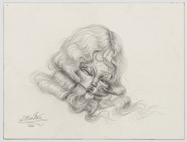 Miss Van, ‘Jellyfish Head III’, 2021, Drawing, Collage or other Work on Paper, Graphite on Watercolor Paper, Dorothy Circus Gallery