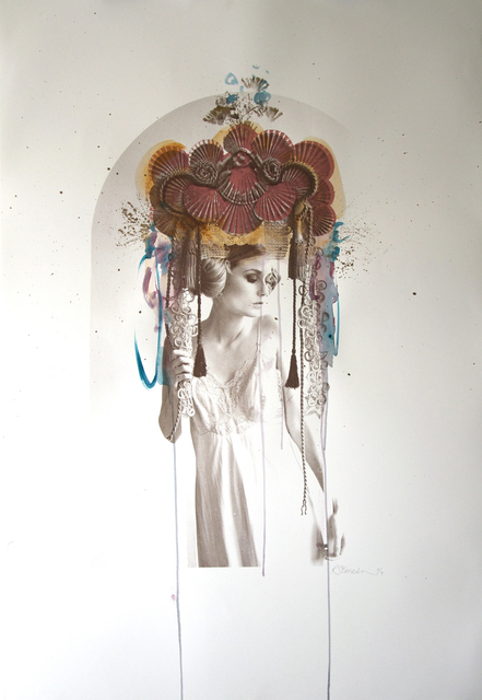 Rosie Emerson, ‘Venus ’, 2017, Drawing, Collage or other Work on Paper, Mixed media paint on screen print, DECORAZONgallery