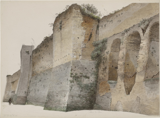 Josephus Augustus Knip, ‘The Aurelian Wall in Rome’, 1809-1812, Rijksmuseum