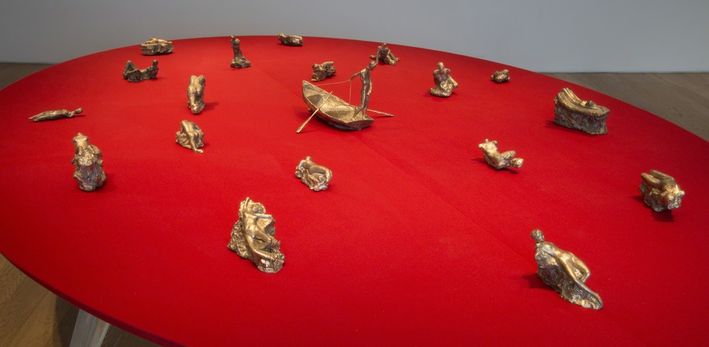 Installation view of small bronzes Installation view of small bronzes