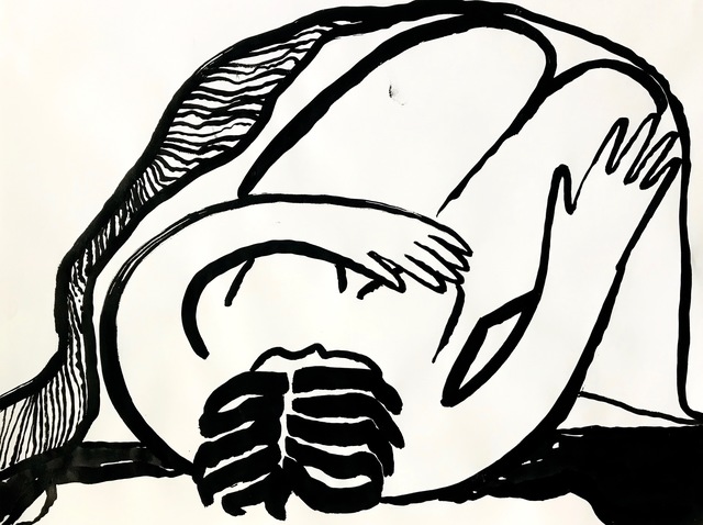 Carissa Potter, ‘Undercovers’, 2019, Drawing, Collage or other Work on Paper, Sumi Ink on Paper, Eleanor Harwood Gallery