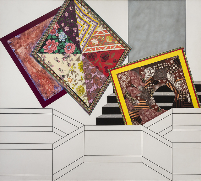 Miriam Schapiro, ‘Lady Gengi's Maze’, 1972, Painting, Acrylic and fabric on canvas, Eric Firestone Gallery