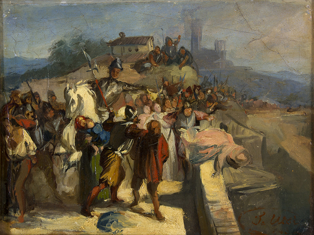 Stefano Ussi | The siege of Florence | Artsy