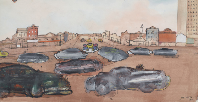 Saul Steinberg, ‘Main Street Cars’, 1953, Pace Gallery