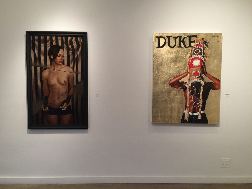 Aaron Nagel "Axes" (left), Fahamu Pecou "Crown.Royal" (right) Aaron Nagel "Axes" (left), Fahamu Pecou "Crown.Royal" (right)