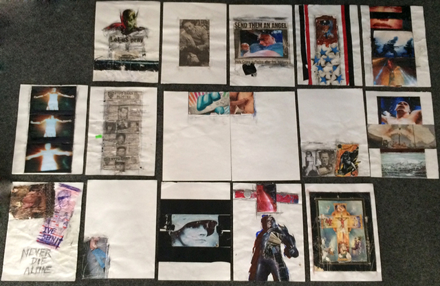 Alan Vega, ‘Let Us Pray’, 2009, Drawing, Collage or other Work on Paper, Mixed media and collage on paper - Artist book composed of 16 pages, Galerie Laurent Godin