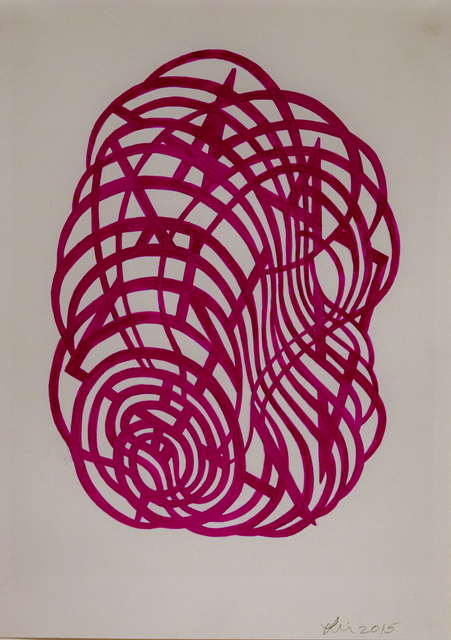 Linda Fleming, ‘Gouache Wall Drawing (magenta)’, 2017, Robischon Gallery