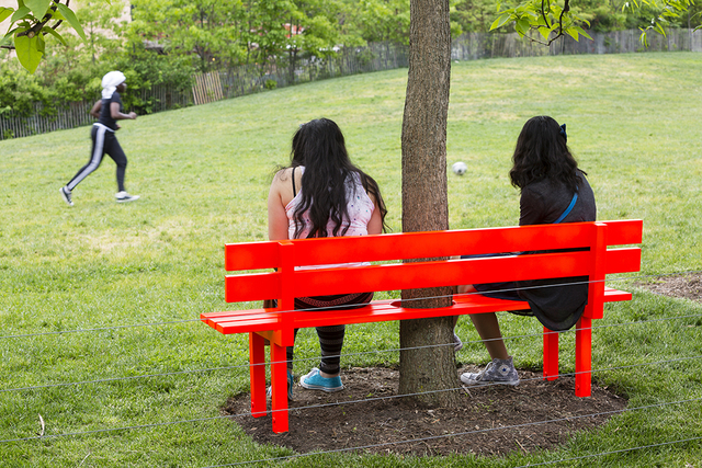 Jeppe Hein, ‘Modified Social Bench NY #9’, 2015, Sculpture, Powder coated aluminium, KÖNIG GALERIE