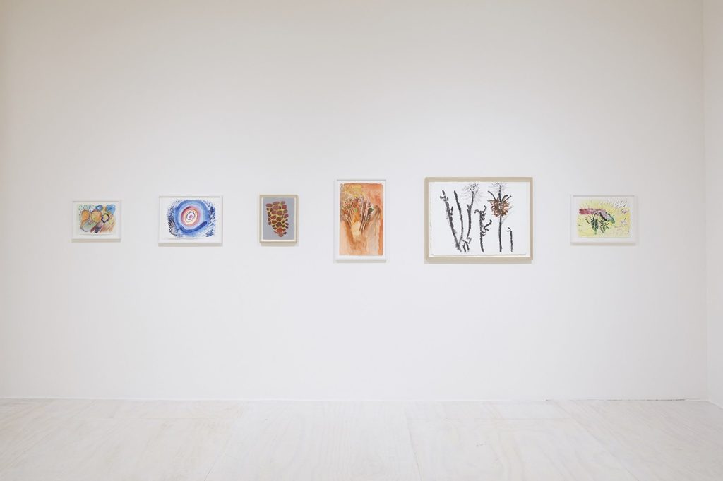 Simone Fattal: Works and Days, on view at MoMA PS1 through September 2, 2019. Artwork courtesy the artist and Balice Hertling, Paris; Karma International, Zurich / Los Angeles; kaufmann repetto, Milan / New York; and Galerie Tanit, Munich / Beirut. Image courtesy MoMA PS1. Photo: Matthew Septimus. Simone Fattal: Works and Days, on view at MoMA PS1 through September 2, 2019. Artwork courtesy the artist and Balice Hertling, Paris; Karma International, Zurich / Los Angeles; kaufmann repetto, Milan / New York; and Galerie Tanit, Munich / Beirut. Image courtesy MoMA PS1. Photo: Matthew Septimus.