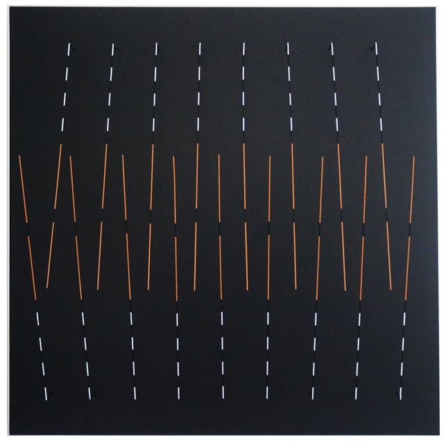 Rafael Martinez, ‘Lineas y espacio 1’, Painting, Acrylic and metal on wood panel, Galería de las Misiones