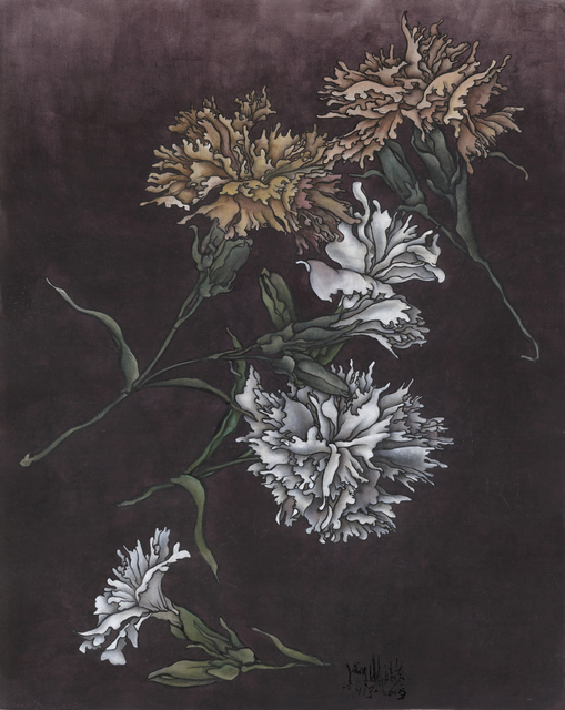 Yang Jiechang 杨诘苍, ‘These are still Flowers 1913-2013 No. 1 还是花鸟画1913-2013 1号’, 2013, Painting, Ink and mineral pigments on silk, mounted on canvas 墨、矿物彩,绢本(裱于布面), Ink Studio