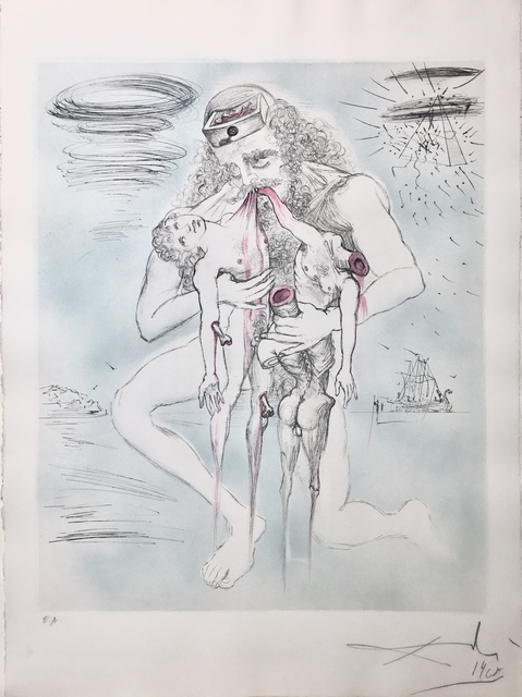 Salvador Dalí, ‘Saturn (Kronos)’, 1963, Drawing, Collage or other Work on Paper, Etching + engraving, Dali Paris