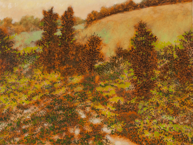 Harold Gregor, ‘Yellow Hill #79’, 2004, Painting, Oil on masonite, Richard Gray Gallery