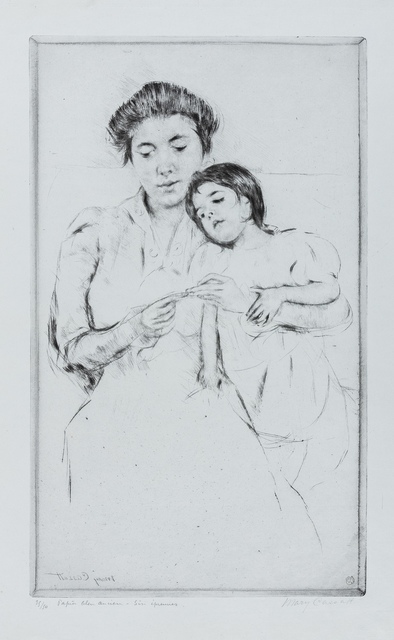 Mary Cassatt, ‘The Crocheting Lesson’, 1902, Print, Drypoint, Forum Auctions