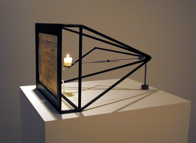 Yael Kanarek, ‘Feedback-Loop’, 2004, Sculpture, Steel, hand drawn ink on parchment, bitforms gallery