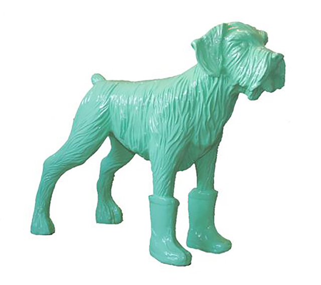 William Sweetlove, ‘Cloned pistachio dog with plastic boots’, 2008, Sculpture, Resin, Kunzt Gallery